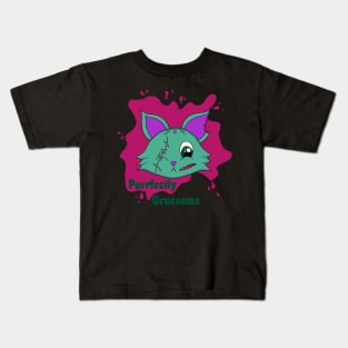 Purrfectly Gruesome- Freddie Zombie Kitty Kids T-Shirt